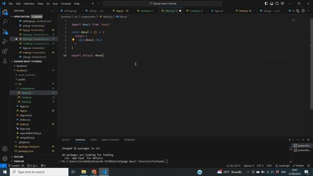 Django & React App Tutorial #3: Frontend Page Navigation with React Router V6 смотреть онлайн