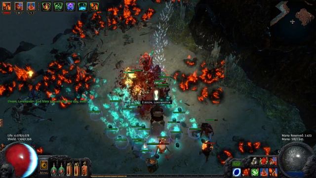 [PoE] INSANE SRS (build and gear) on 77 map - LvL 92 Scion - Path of Exile смотреть онлайн