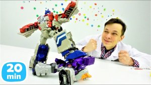 Оптимус Прайм пострадал, ему нужно НАНО ТОПЛИВО! Роботы Трансформеры в видео для мальчиков Доктор Ой