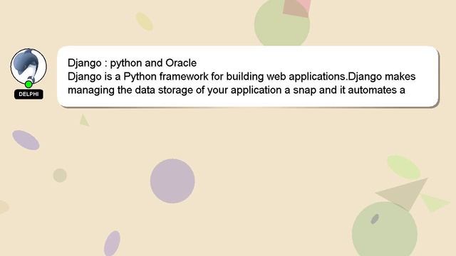 Django : python and Oracle смотреть онлайн