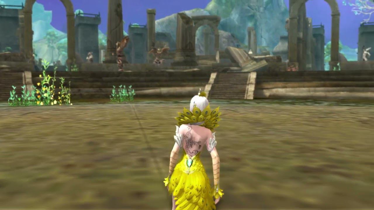 AionClassicRU - Внешний вид Роскошный костюм головной убор павлина