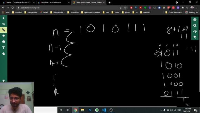 A. And Then There Were K | Codeforces Round #721 | CODEFORCES | BIT MANUPILATION смотреть онлайн