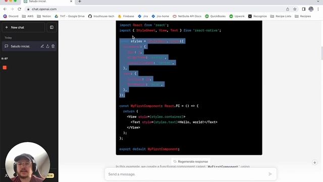Using Chat GPT to create React Native code смотреть онлайн
