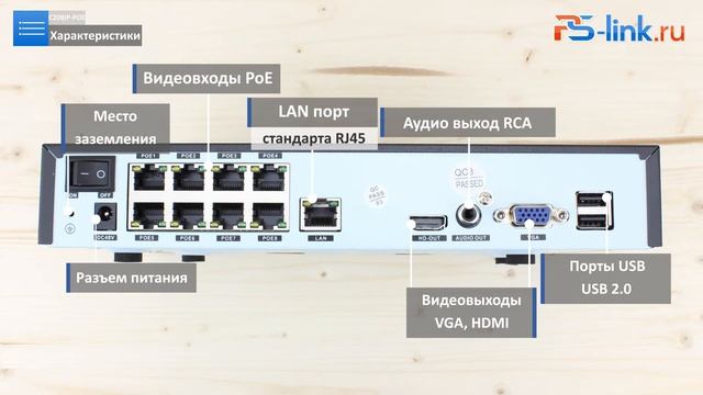 Обзор на готовый комплект видеонаблюдения Ps-Link KIT-С208IP-POE на 8 уличных 2Mp камер смотреть онлайн