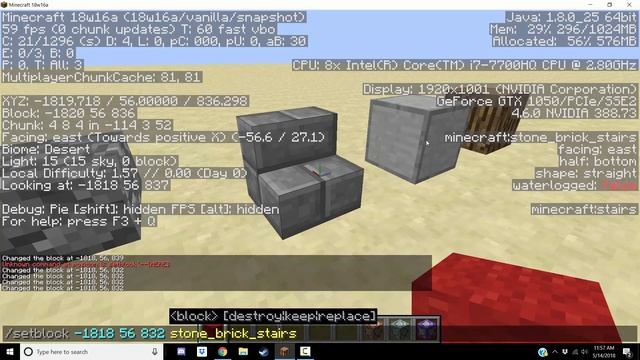 Minecraft 1.13 Setblock Tutorial смотреть онлайн