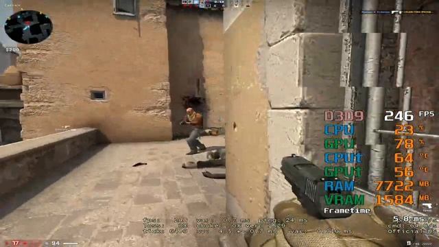 RX 6600 -- I5-11400 -- CSGO FPS Test -- I5-11400F -- 1280X1024