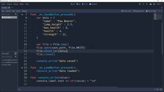 Save And Load Data in Godot 3.2 смотреть онлайн