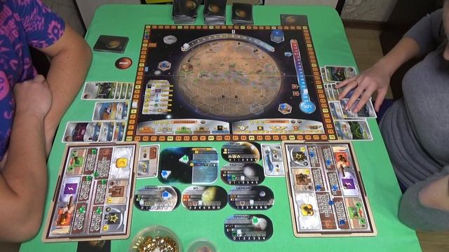Покорение Марса + Колонии. Играем ВДВОЁМ в настольную игру с дополнением. Часть 1 из 2. смотреть онлайн