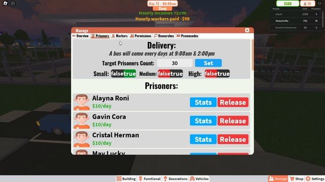 [ROBLOX] | My Prison | HOW TO USE PRISONER DELIVERY