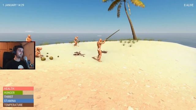 Escaping the island on day 1 in Hand Simulator: Survival смотреть онлайн