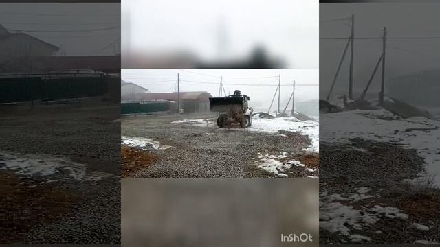 Hidromek 102b Alpha A5 ? отсыпка щебня во дворе частного дома