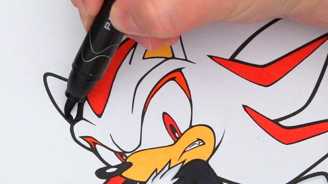 Coloring Shadow Sonic The Hedgehog Sega Coloring Page Prismacolor Markers | KiMMi THE CLOWN смотреть онлайн