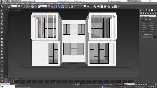 3DS Max Modern Exterior Design Vray Modeling Light Photoshop смотреть онлайн