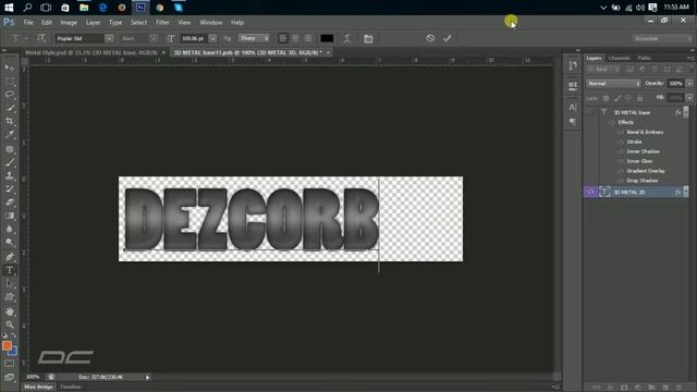 how to make 3d text in photoshop cs6 extended | 3D Steel Text Photoshop Templates Free #1 смотреть онлайн