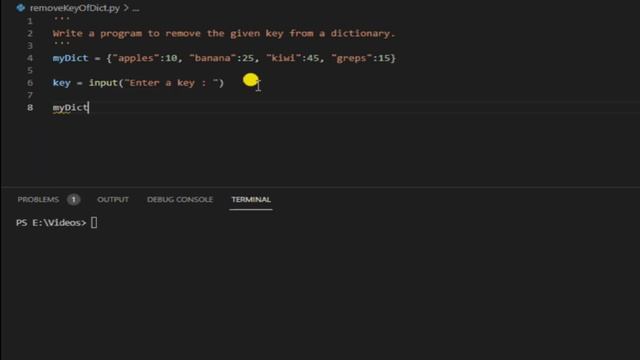 Remove key from python dictionary смотреть онлайн