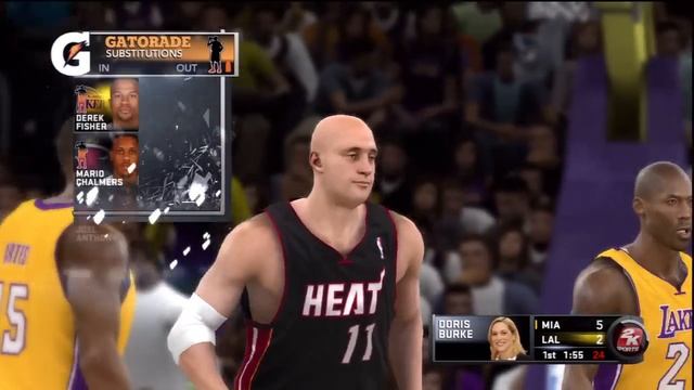 NBA 2K11 Gameplay (PS3) - Miami Heat Vs Los Angeles Lakers