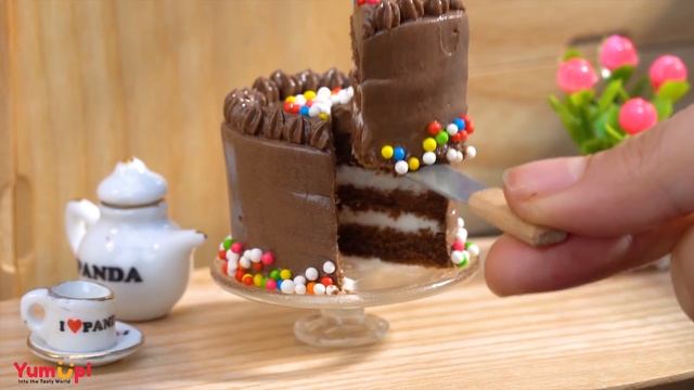 So Tasty Miniature Chocolate Birthday Cake Decorating | Fancy Chocolate Cake Recipes | Tiny Cakes смотреть онлайн