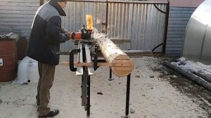 Самодельная пилорама из цепной электропилы
