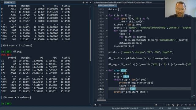 Python Basics Tutorial 2 Ways to View Large DataFrame Ameritrade API || Part 11 || Stock Screener смотреть онлайн