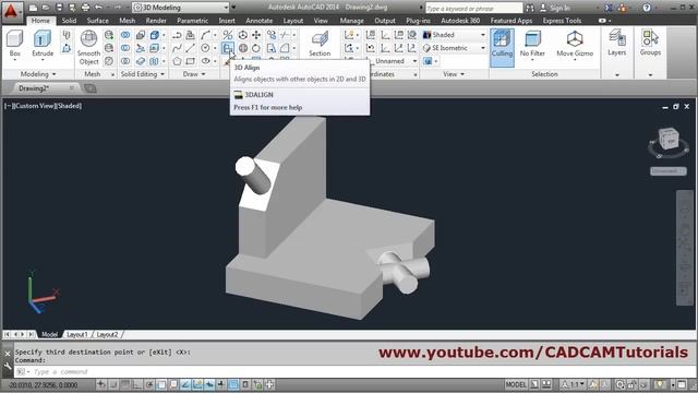 AutoCAD 3D Tutorial for Beginners - 2 of 3 смотреть онлайн
