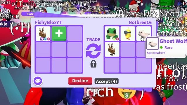 Trading MEGA GINGERBREAD REINDEER in Adopt Me! смотреть онлайн
