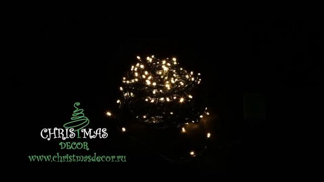 Новогодняя гирлянда для ёлки, теплый свет смотреть онлайн