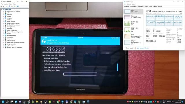Samsung GT-N8000 Galaxy Note 10.1 P4noterf Upgrade (install) Android 7.1.2 Using TWRP Recovery
