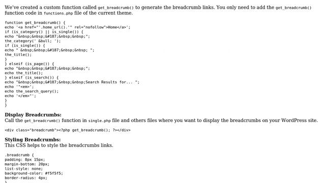 Wordpress: How to add custom breadcrumbs in wordpress? смотреть онлайн