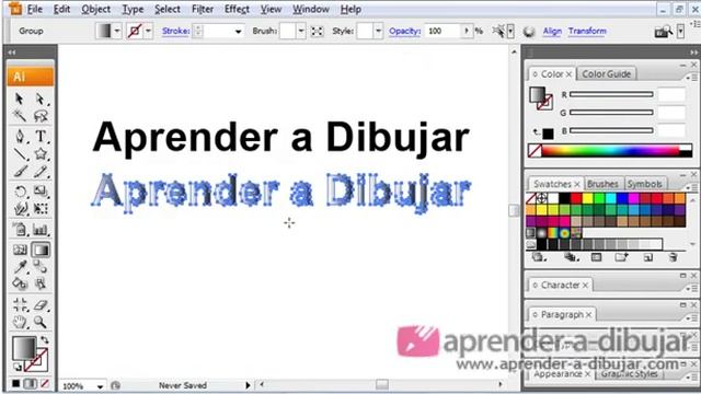 Curso Adobe illustrator CS3 - Herramienta Texto смотреть онлайн