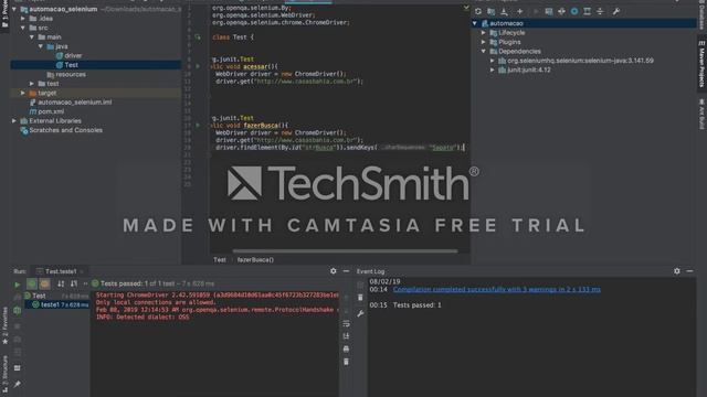2 - Automação de testes - Criando projeto Maven + Junit смотреть онлайн