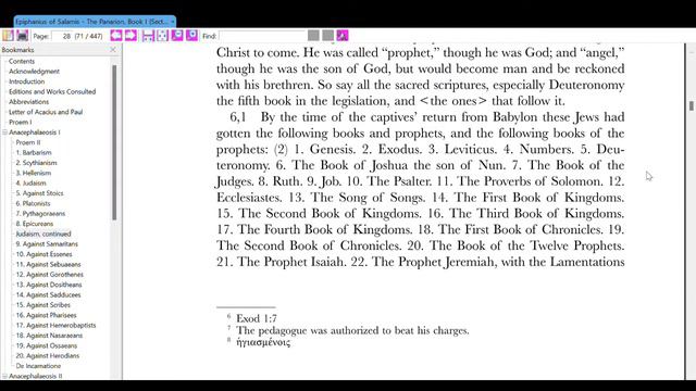 Epiphanius of Salamis and Frank Williams: Panarion Book 1. Judaism, continued) смотреть онлайн