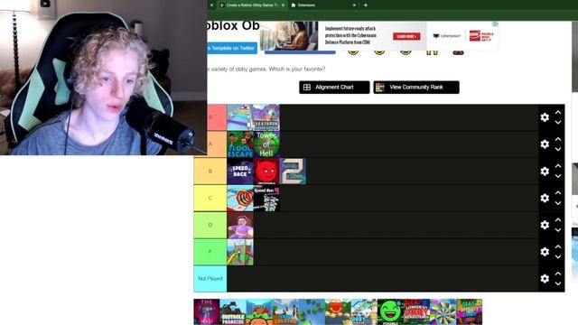 ROBLOX OBBY GAME TIER LIST! смотреть онлайн