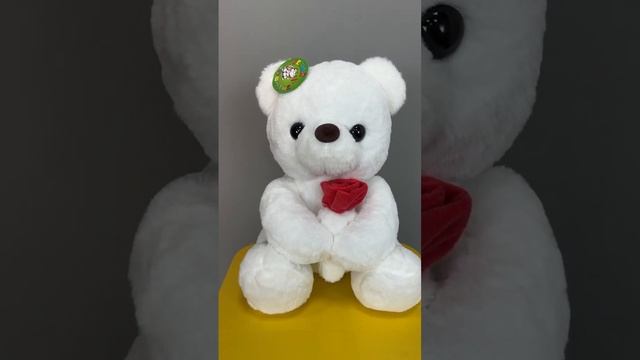 Мишка белый с розой МИНИ смотреть онлайн
