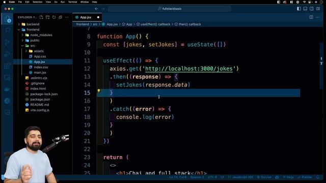 Connect backend with frontend | Fullstack Proxy and CORS смотреть онлайн