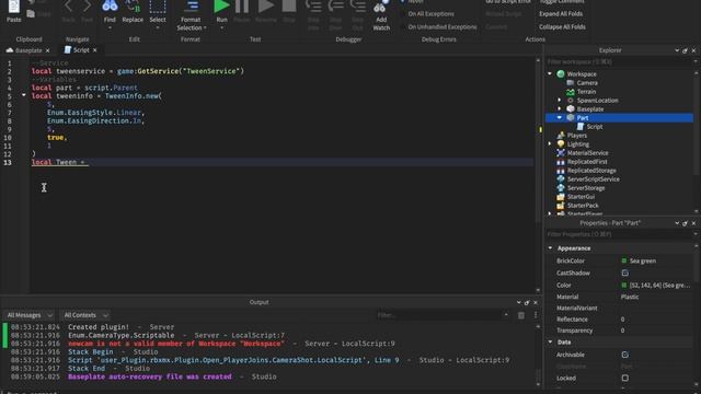 Beginner Guide on Tween Service in Roblox Studio смотреть онлайн