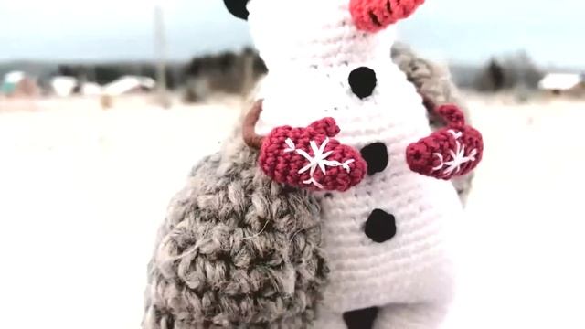 Снеговичок. Новогодняя игрушка крючком смотреть онлайн