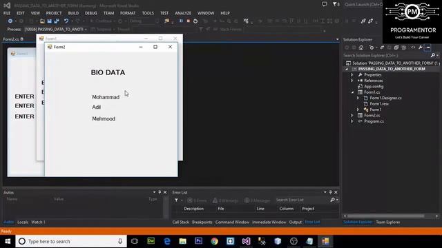 06 | How To Pass One Form Data To Another Form In Winforms C# | Windows Forms App (Hindi/Urdu) смотреть онлайн