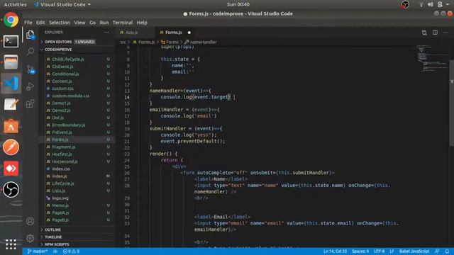 Basics of form handling & Submit form | Part #28 | React js in Hindi tutorial смотреть онлайн