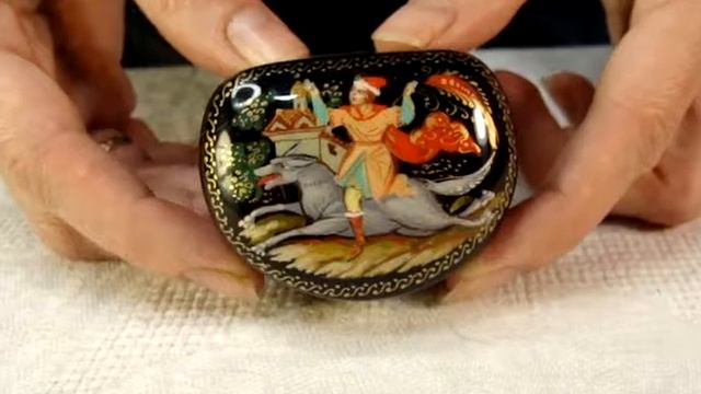 Шкатулка Палех - Иван Царевич на Сером волке | Рос-Арт смотреть онлайн