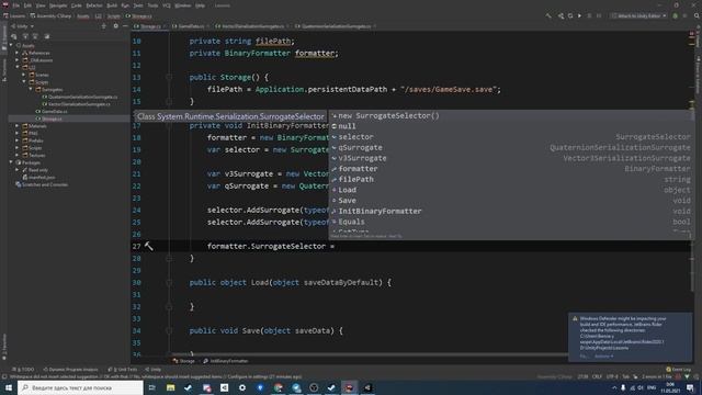Сохранение игры в файл в Unity смотреть онлайн