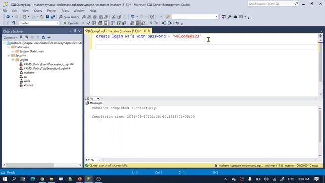 22. Create Login and User for Server less SQL Pool in Azure Synapse Analytics смотреть онлайн