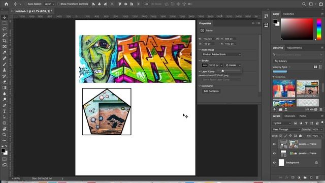 How to use ANY SHAPE with the Frame Tool in Adobe Photoshop CC смотреть онлайн