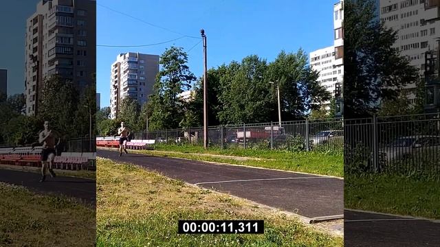 Спринтерский бег на 100 метров. Лёгкая атлетика. Кардио тренировка ног и ягодиц на стадионе смотреть онлайн