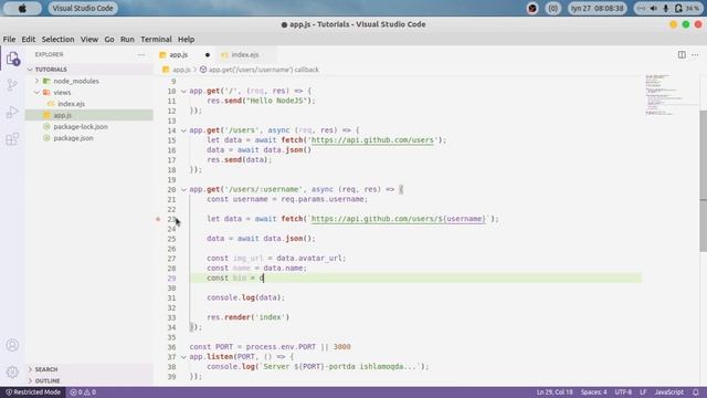 Nodejs API va GitHub user app смотреть онлайн