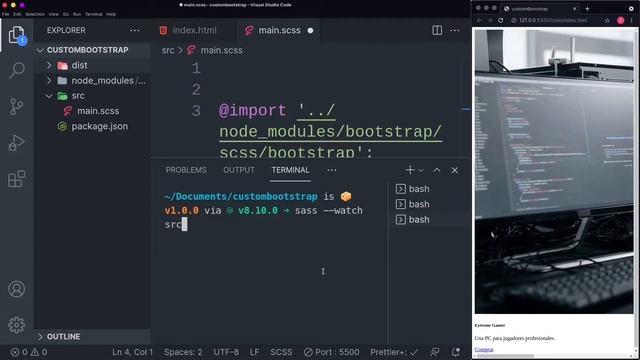 Como modificar Bootstrap 5 con SASS смотреть онлайн