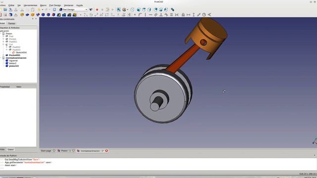 FreeCAD Simple Engine Animation
