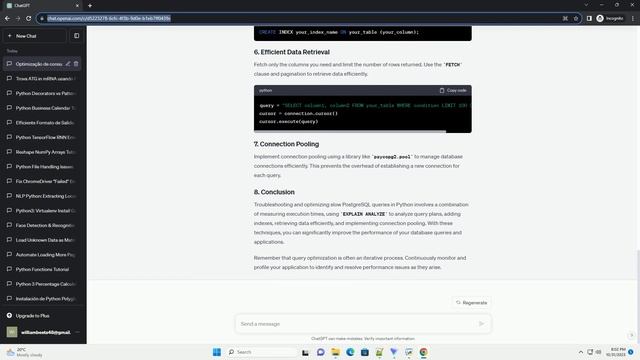 PostgreSQL query taking too long via Python смотреть онлайн