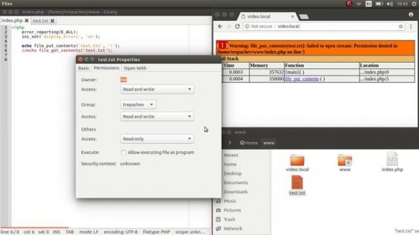 Запись в файл на PHP с помощью функции file put contents