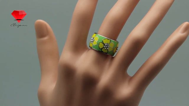 Bije.ru: Кольцо из полированной стали с эмалью Nerina (Нерина) смотреть онлайн