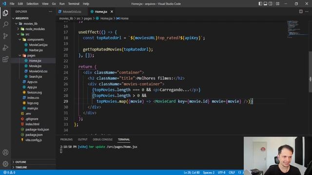 PROJETO DE FILMES COM REACT E API DO TMDB (REACT ROUTER, REACT HOOKS) смотреть онлайн
